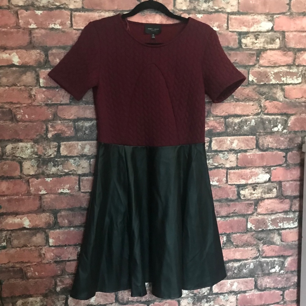 Romeo+Juliet Couture Dress with Leather Skirt NWT